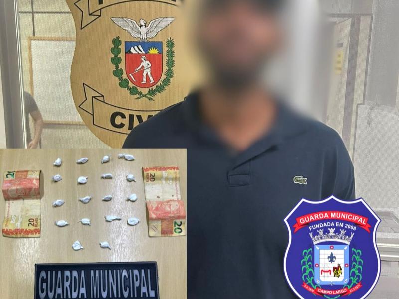 GMCL prende indivíduo por tráfico de drogas no Cercadinho 