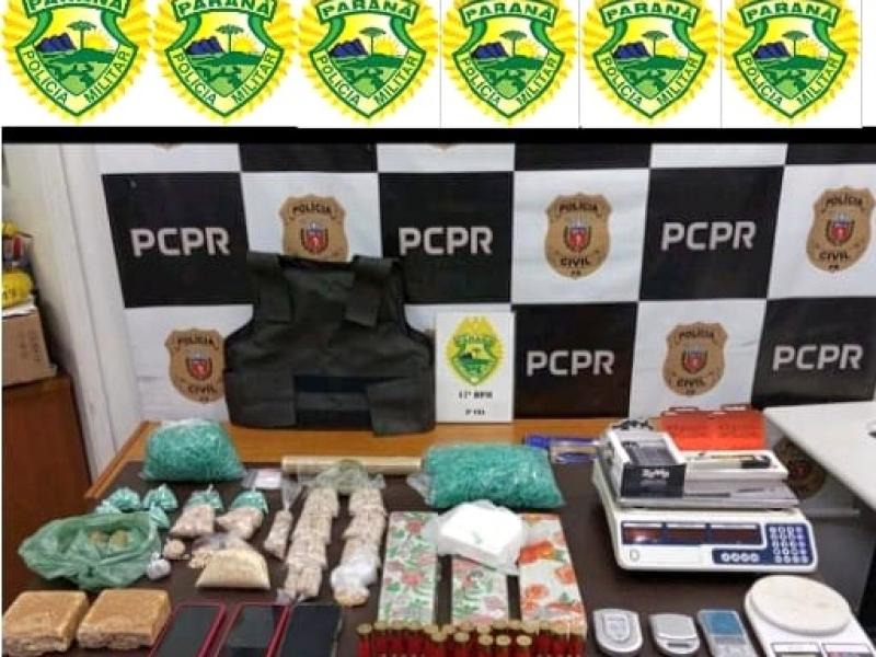 PC e PM cumprem Mandado pelo crime de homicídio qualificado e apreendem drogas