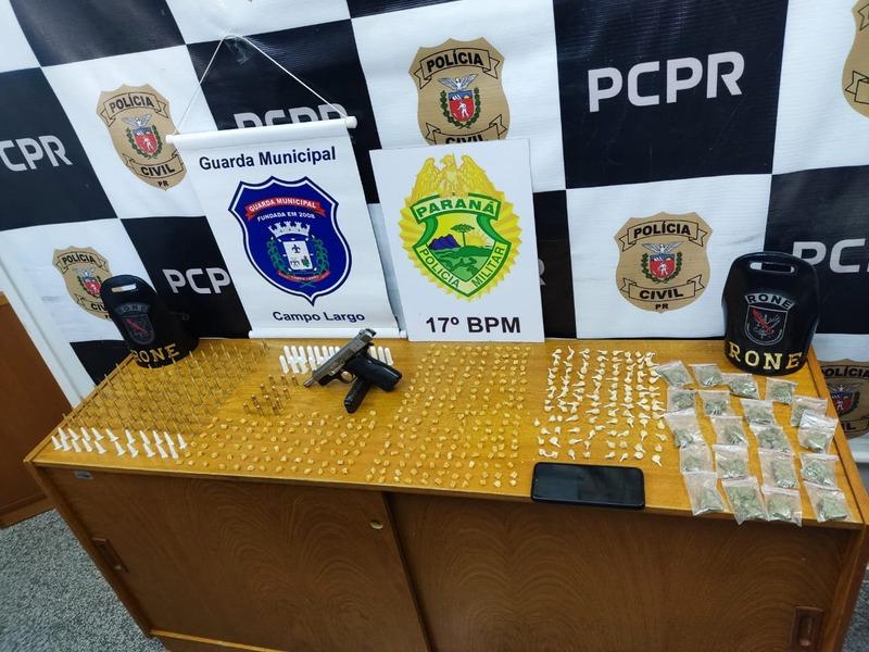 Homem é preso por tráfico de drogas em Operação Conjunta que envolveu PMPR, PCPR, BPRONE e GMCL