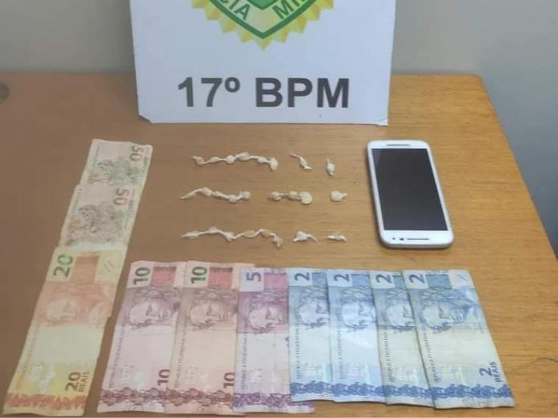 Suspeito de tráfico de drogas é preso no Ouro Verde por policiais militares da 3ª Cia de Campo Largo