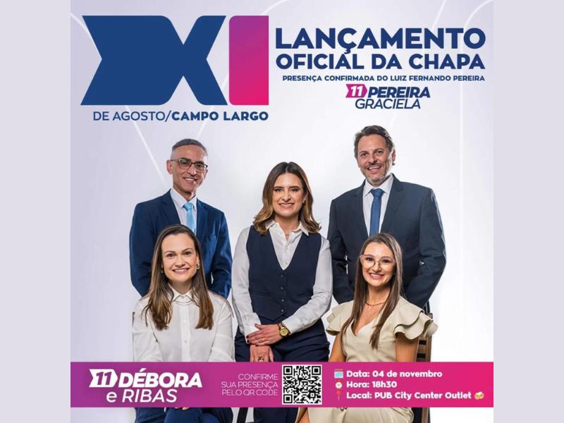 Evento lançará a chapa XI de Agosto à eleição da OAB Subseção Campo Largo