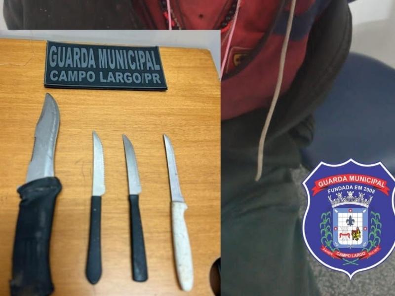 Preso pela Guarda Municipal por ameaças à passageiros no Terminal Urbano de Campo Largo 