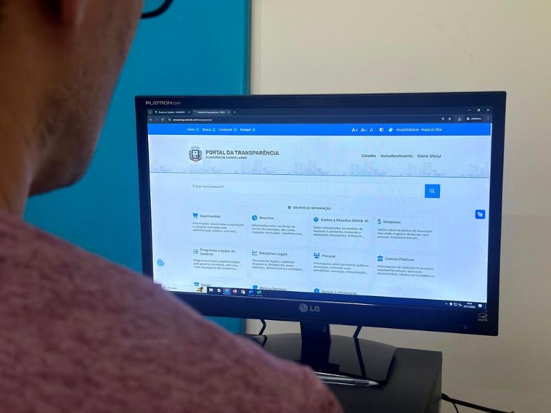 Campo Largo atinge 94,01% no índice de transparência pública do TCE-PR, cumprindo 100% dos itens obrigatórios