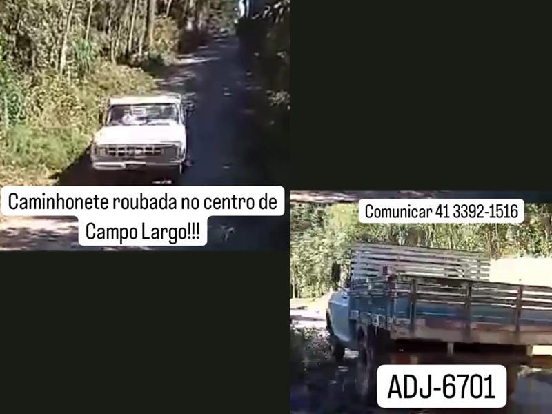 Camionete Chevrolet branca é furtada no Centro de Campo Largo 