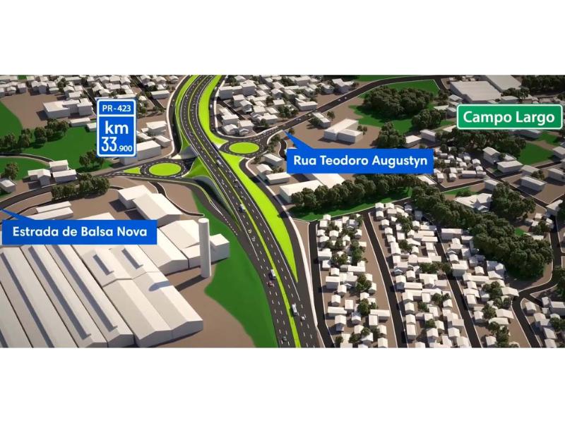 Obras de duplicação na PR-423 entre Campo Largo e Araucária começam na próxima segunda-feira (18)