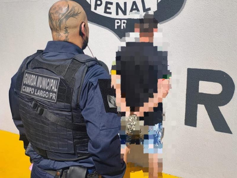 Guarda Municipal prende homem com Mandado de Prisão no bairro Itaboa, em Campo Largo