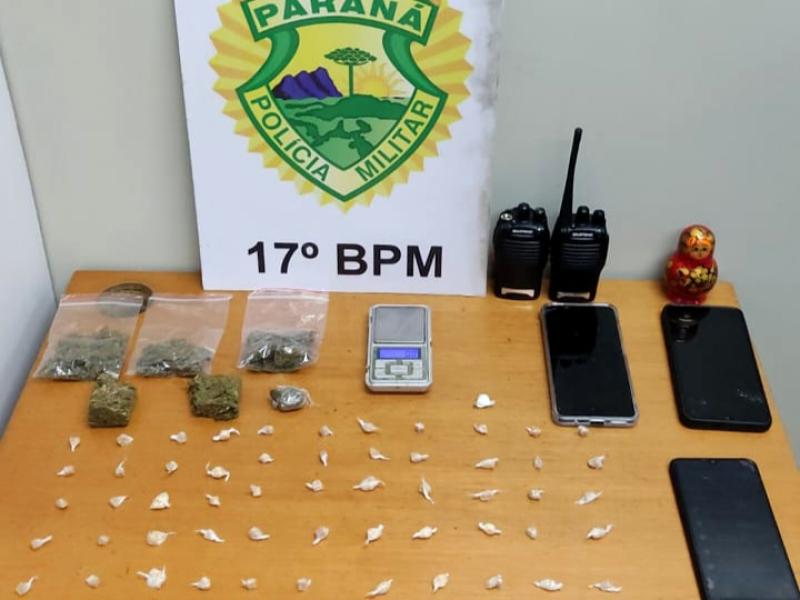 PM prende indivíduos por tráfico e apreende entorpecentes no Cercadinho 