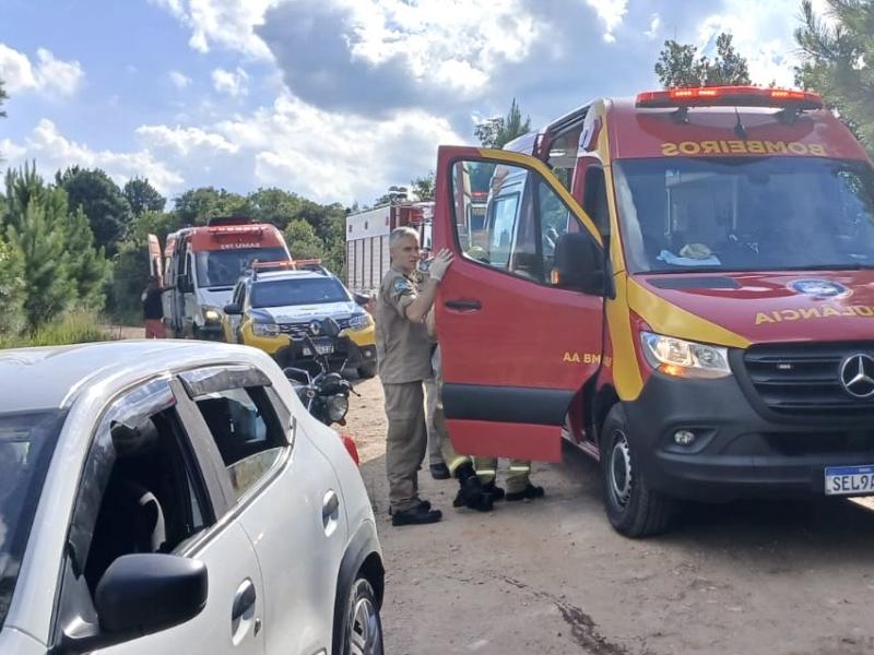 Colisão entre motocicletas no Morro do Cristo deixa quatro feridos