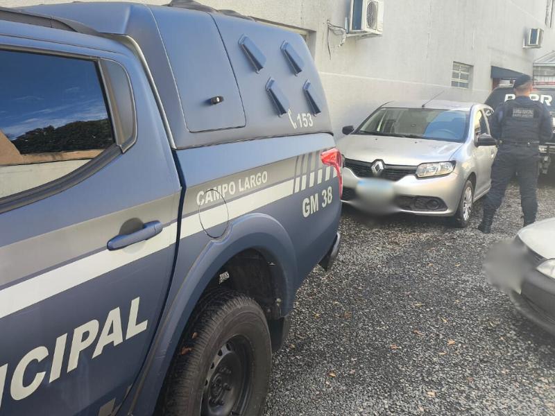 GM de Campo Largo recupera veículo furtado e prende receptador no bairro Rivabem