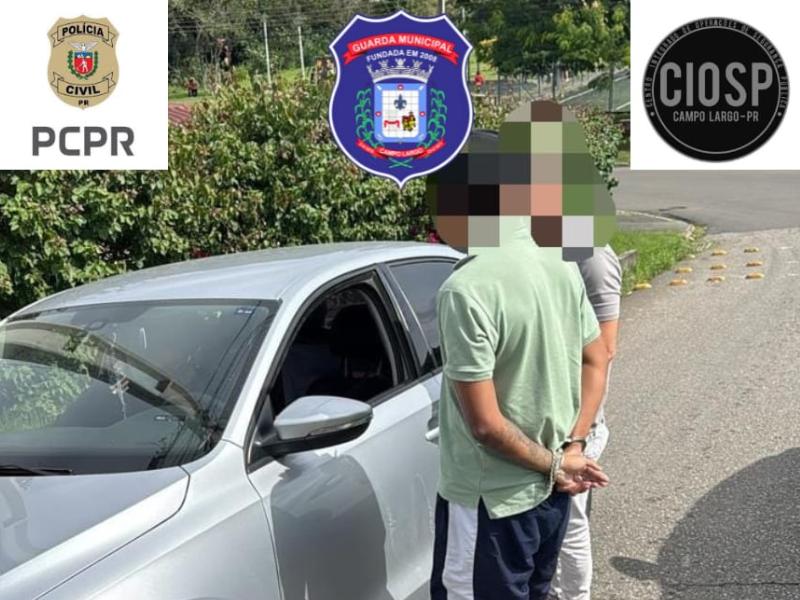 Procurado pela Justiça por homicídio é preso em Campo Magro com o apoio do CIOSP e GM de Campo Largo
