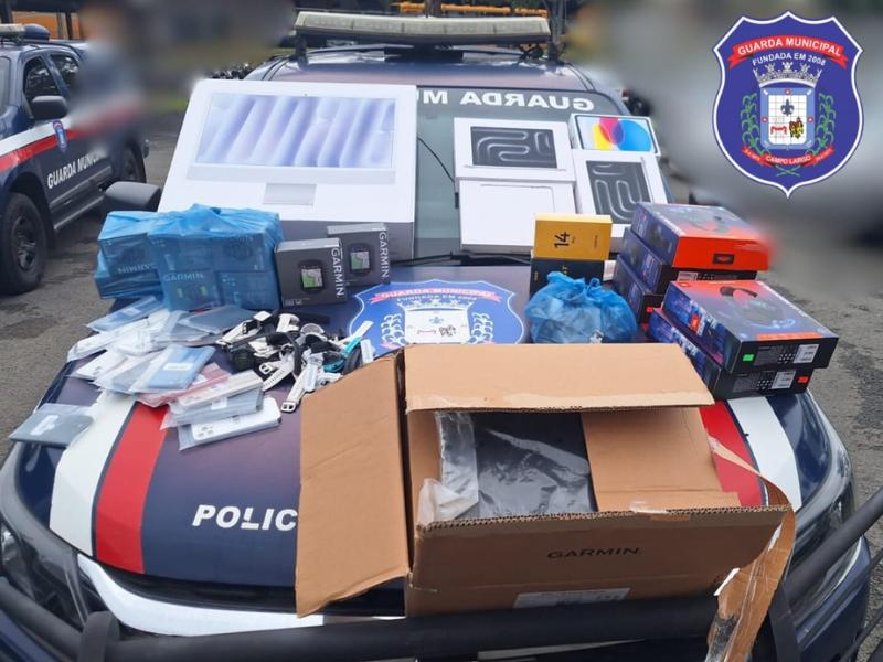 Guarda Municipal intercepta veículo com mais de R$ 300 mil em eletrônicos de descaminho