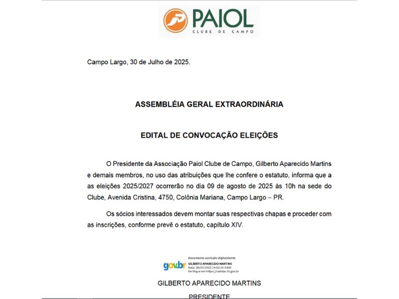 Assembleia Geral Extraordinária