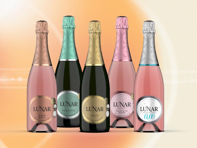 Espumante Lunar apresenta novo design e portfólio ampliado com dois rótulos inéditos