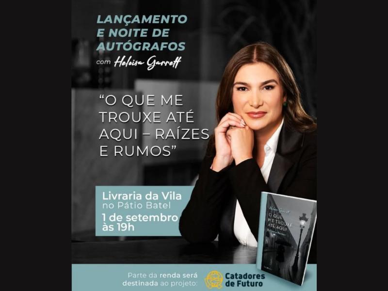 Heloisa Garrett lança livro com fragmentos de sua carreira como jornalista, mãe e empresária
