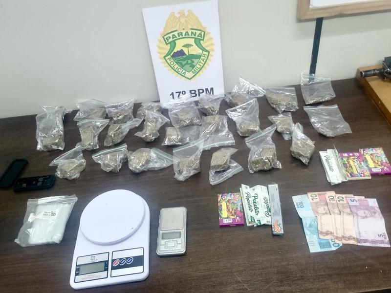 Suspeito de tráfico de drogas é preso em flagrante pela PM