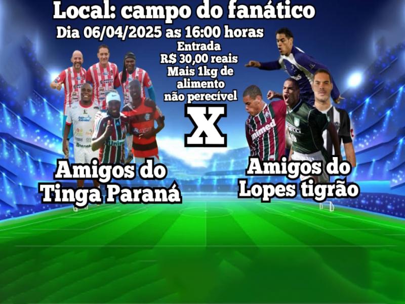 Jogo das Estrelas será realizado neste domingo (06) no Fanático