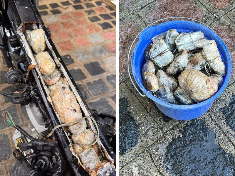 Cidadão compra motocicleta em leilão e descobre 4,4 kg de maconha na carenagem