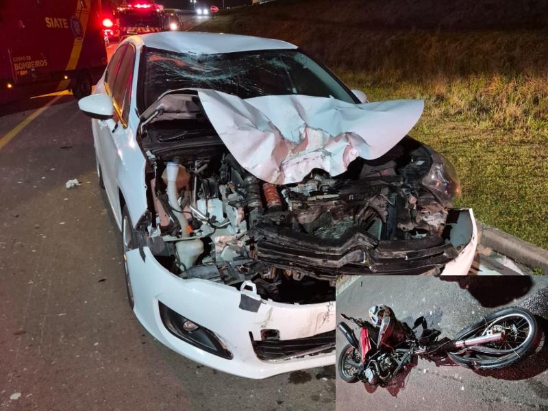 Motociclista morre após grave colisão na marginal da BR-277, em Campo Largo